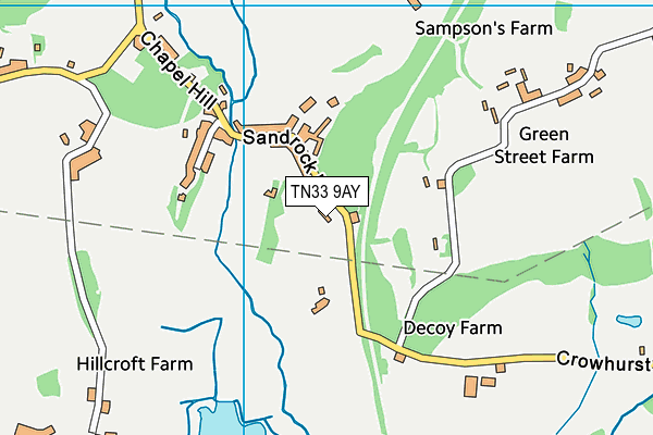 TN33 9AY map - OS VectorMap District (Ordnance Survey)
