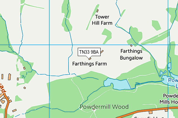 TN33 9BA map - OS VectorMap District (Ordnance Survey)