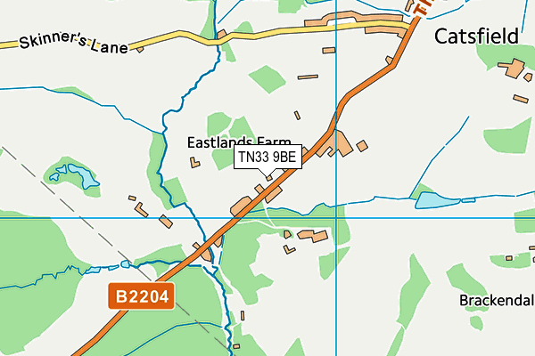 TN33 9BE map - OS VectorMap District (Ordnance Survey)