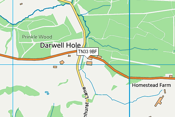 TN33 9BF map - OS VectorMap District (Ordnance Survey)