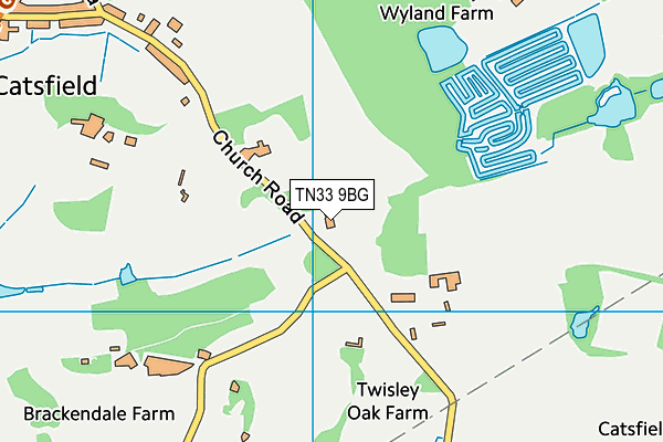 TN33 9BG map - OS VectorMap District (Ordnance Survey)
