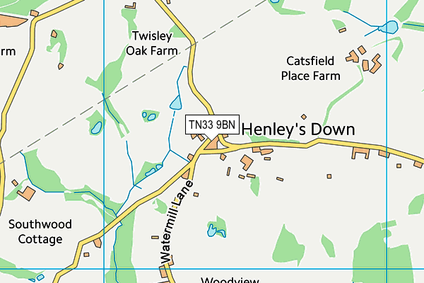 TN33 9BN map - OS VectorMap District (Ordnance Survey)