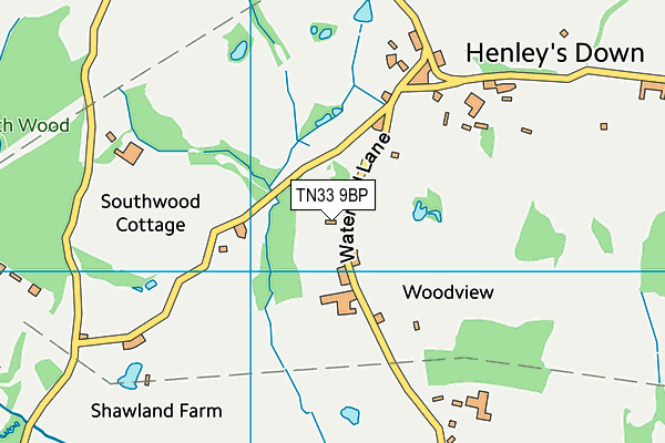 TN33 9BP map - OS VectorMap District (Ordnance Survey)