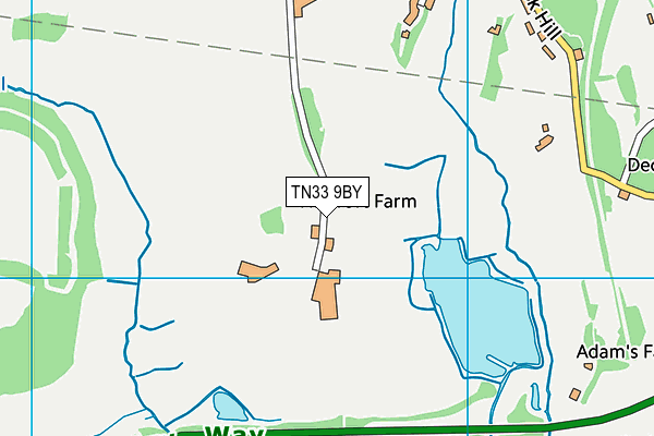 TN33 9BY map - OS VectorMap District (Ordnance Survey)