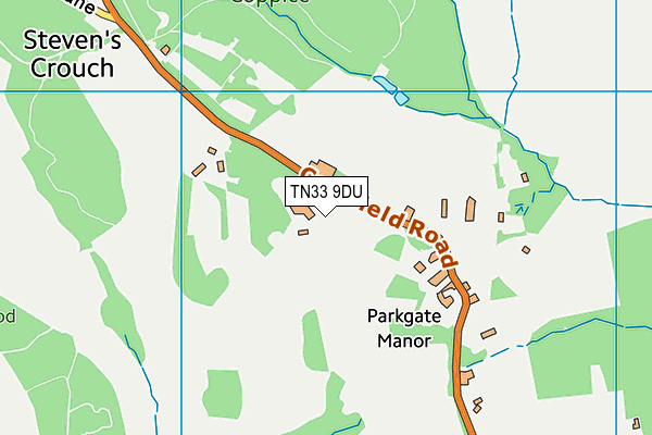 TN33 9DU map - OS VectorMap District (Ordnance Survey)