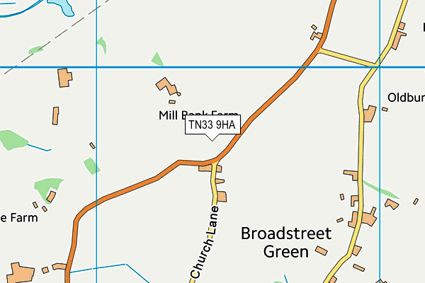 TN33 9HA map - OS VectorMap District (Ordnance Survey)