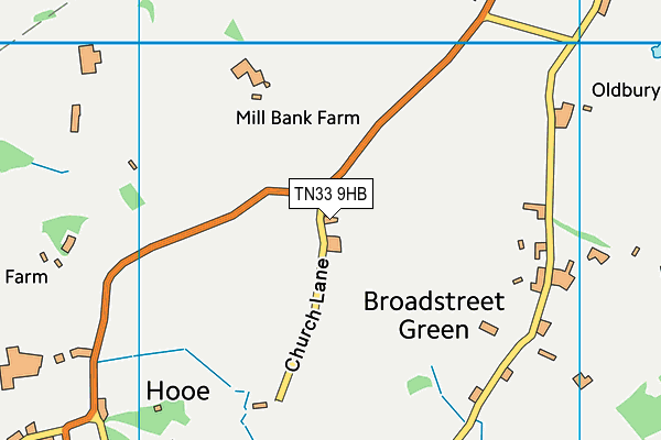 TN33 9HB map - OS VectorMap District (Ordnance Survey)