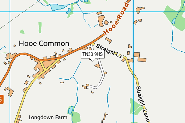 Hooe Recreation Ground map (TN33 9HS) - OS VectorMap District (Ordnance Survey)