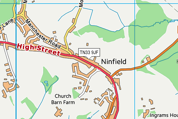 TN33 9JF map - OS VectorMap District (Ordnance Survey)