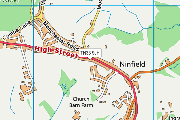 TN33 9JH map - OS VectorMap District (Ordnance Survey)