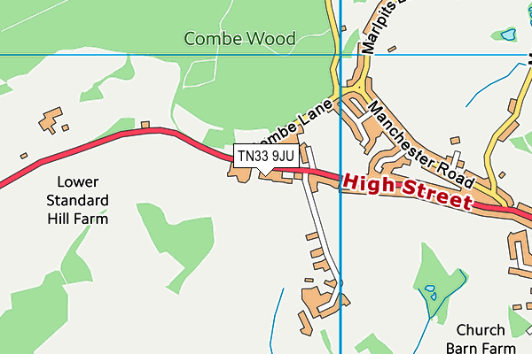 TN33 9JU map - OS VectorMap District (Ordnance Survey)