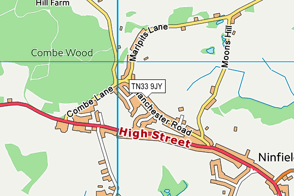 TN33 9JY map - OS VectorMap District (Ordnance Survey)