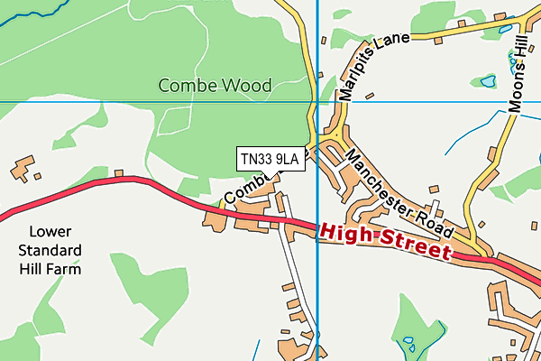 TN33 9LA map - OS VectorMap District (Ordnance Survey)