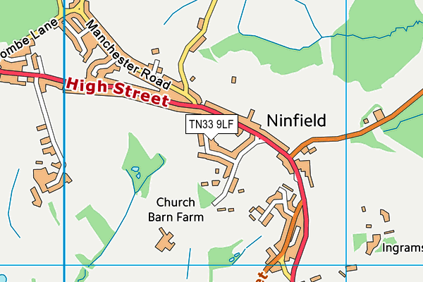 TN33 9LF map - OS VectorMap District (Ordnance Survey)