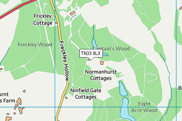 TN33 9LX map - OS VectorMap District (Ordnance Survey)