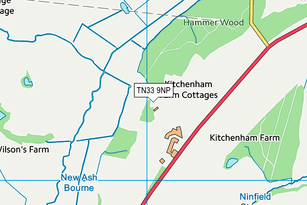 TN33 9NP map - OS VectorMap District (Ordnance Survey)