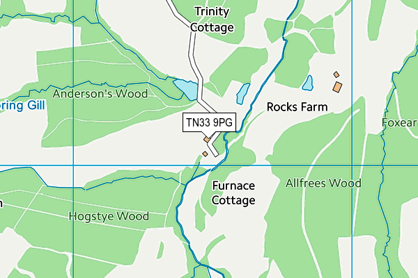 TN33 9PG map - OS VectorMap District (Ordnance Survey)