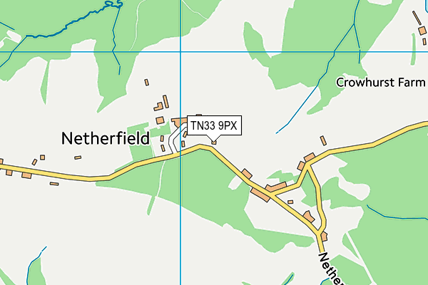 TN33 9PX map - OS VectorMap District (Ordnance Survey)