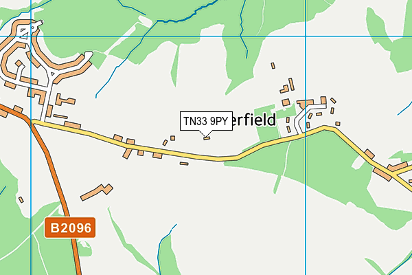 Netherfield Recreation Ground map (TN33 9PY) - OS VectorMap District (Ordnance Survey)