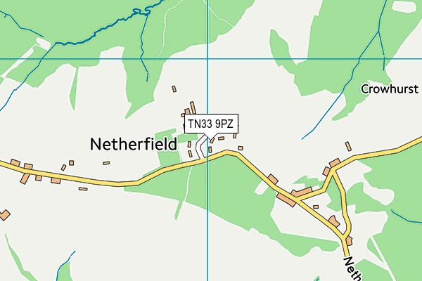 TN33 9PZ map - OS VectorMap District (Ordnance Survey)