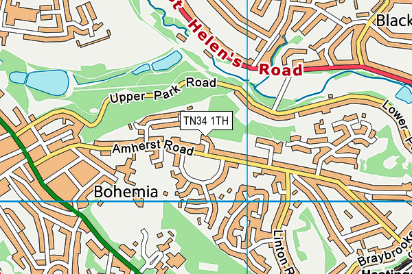 TN34 1TH map - OS VectorMap District (Ordnance Survey)