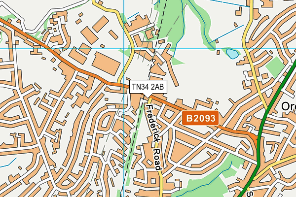 TN34 2AB map - OS VectorMap District (Ordnance Survey)