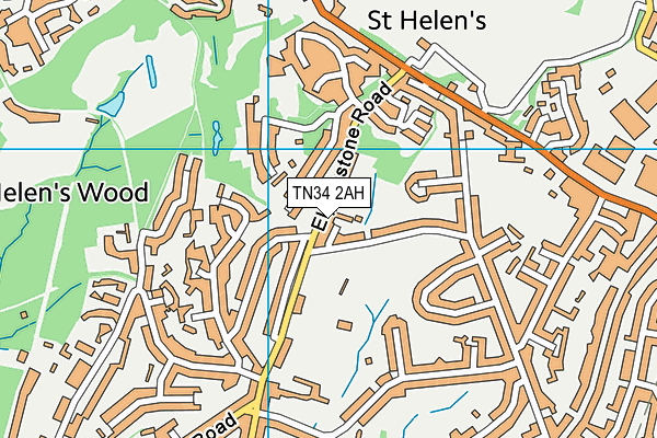 TN34 2AH map - OS VectorMap District (Ordnance Survey)