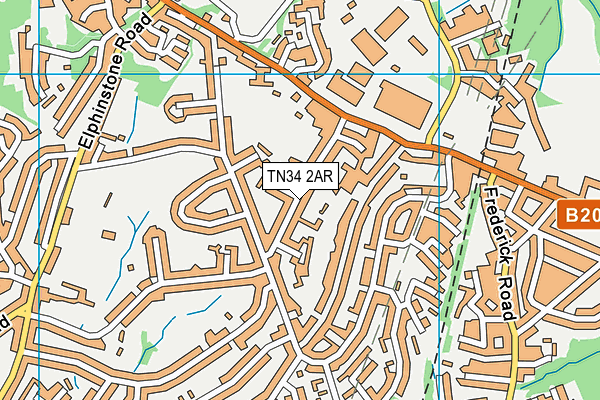 TN34 2AR map - OS VectorMap District (Ordnance Survey)