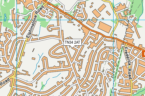 TN34 2AT map - OS VectorMap District (Ordnance Survey)