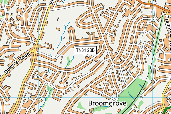 TN34 2BB map - OS VectorMap District (Ordnance Survey)