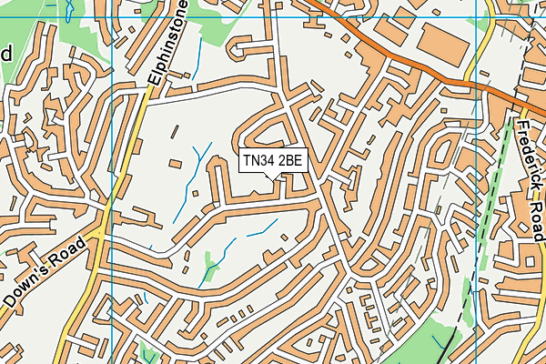 TN34 2BE map - OS VectorMap District (Ordnance Survey)
