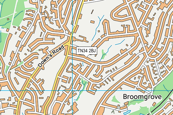 TN34 2BJ map - OS VectorMap District (Ordnance Survey)