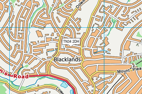 TN34 2DH map - OS VectorMap District (Ordnance Survey)