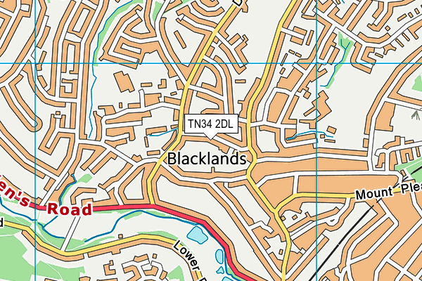 TN34 2DL map - OS VectorMap District (Ordnance Survey)