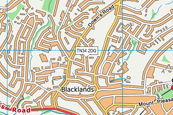 TN34 2DQ map - OS VectorMap District (Ordnance Survey)