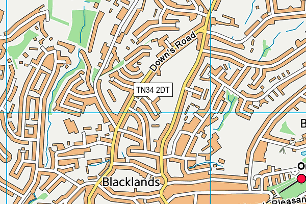 TN34 2DT map - OS VectorMap District (Ordnance Survey)