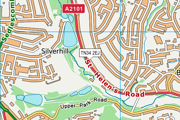 TN34 2EJ map - OS VectorMap District (Ordnance Survey)