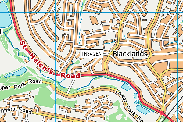 TN34 2EN map - OS VectorMap District (Ordnance Survey)