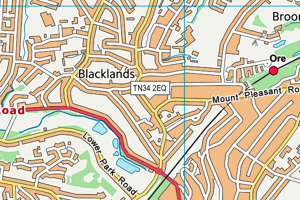 TN34 2EQ map - OS VectorMap District (Ordnance Survey)