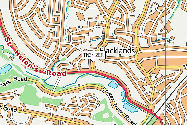 TN34 2ER map - OS VectorMap District (Ordnance Survey)