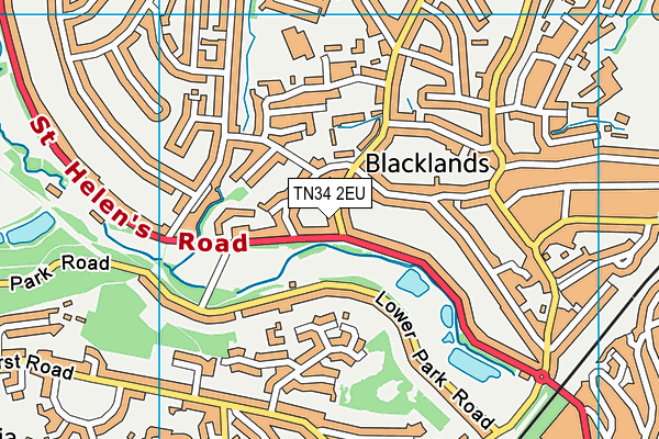 TN34 2EU map - OS VectorMap District (Ordnance Survey)