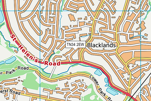 TN34 2EW map - OS VectorMap District (Ordnance Survey)