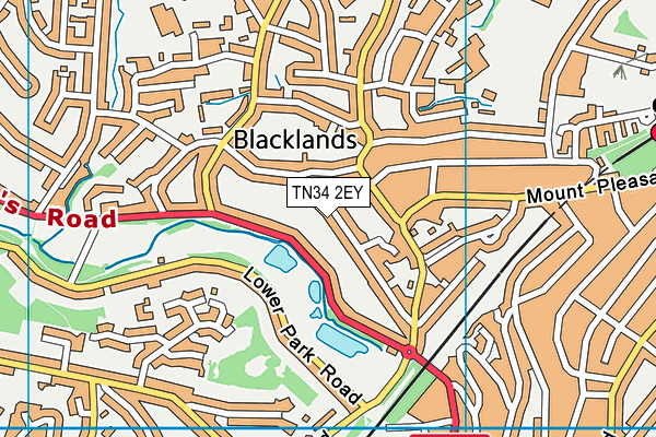 TN34 2EY map - OS VectorMap District (Ordnance Survey)