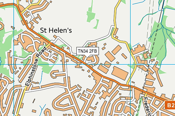 TN34 2FB map - OS VectorMap District (Ordnance Survey)