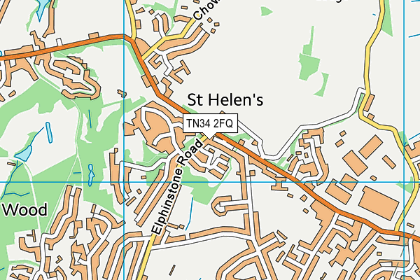 TN34 2FQ map - OS VectorMap District (Ordnance Survey)