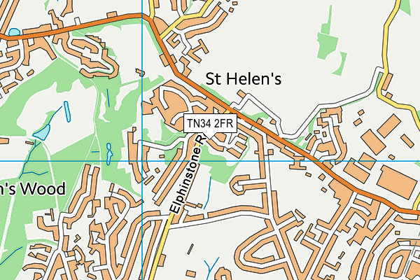 TN34 2FR map - OS VectorMap District (Ordnance Survey)