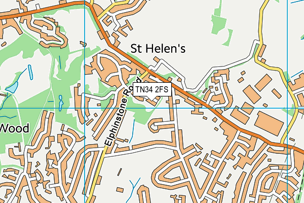 TN34 2FS map - OS VectorMap District (Ordnance Survey)
