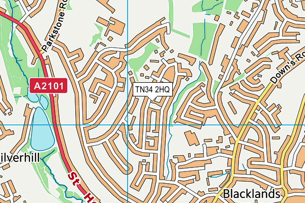 TN34 2HQ map - OS VectorMap District (Ordnance Survey)