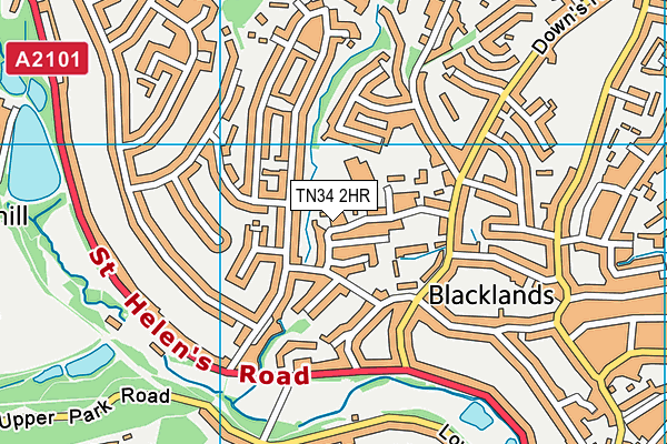 TN34 2HR map - OS VectorMap District (Ordnance Survey)