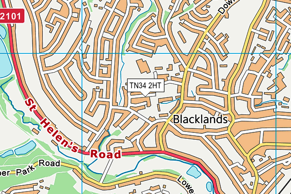 TN34 2HT map - OS VectorMap District (Ordnance Survey)